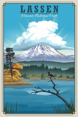 WPA Lassen Volcanic National Park Postcard — Lassen Association